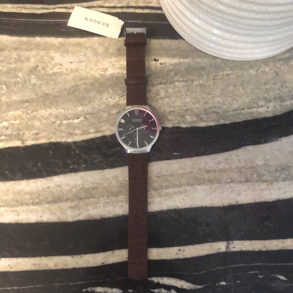 Skagen Men’s Watch Grenen Leather - Picture 3 of 8